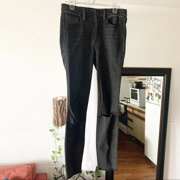 Free People Studded Payton Skinny Jeans - Picture 6 of 14